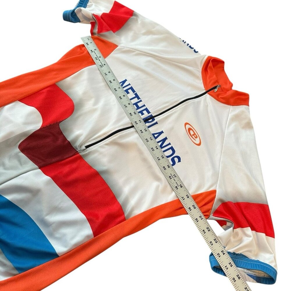 Netherlands Cycling Jersey Large CPI Sportswear Bike Gear Athletic Back Pockets - Picture 8 of 13